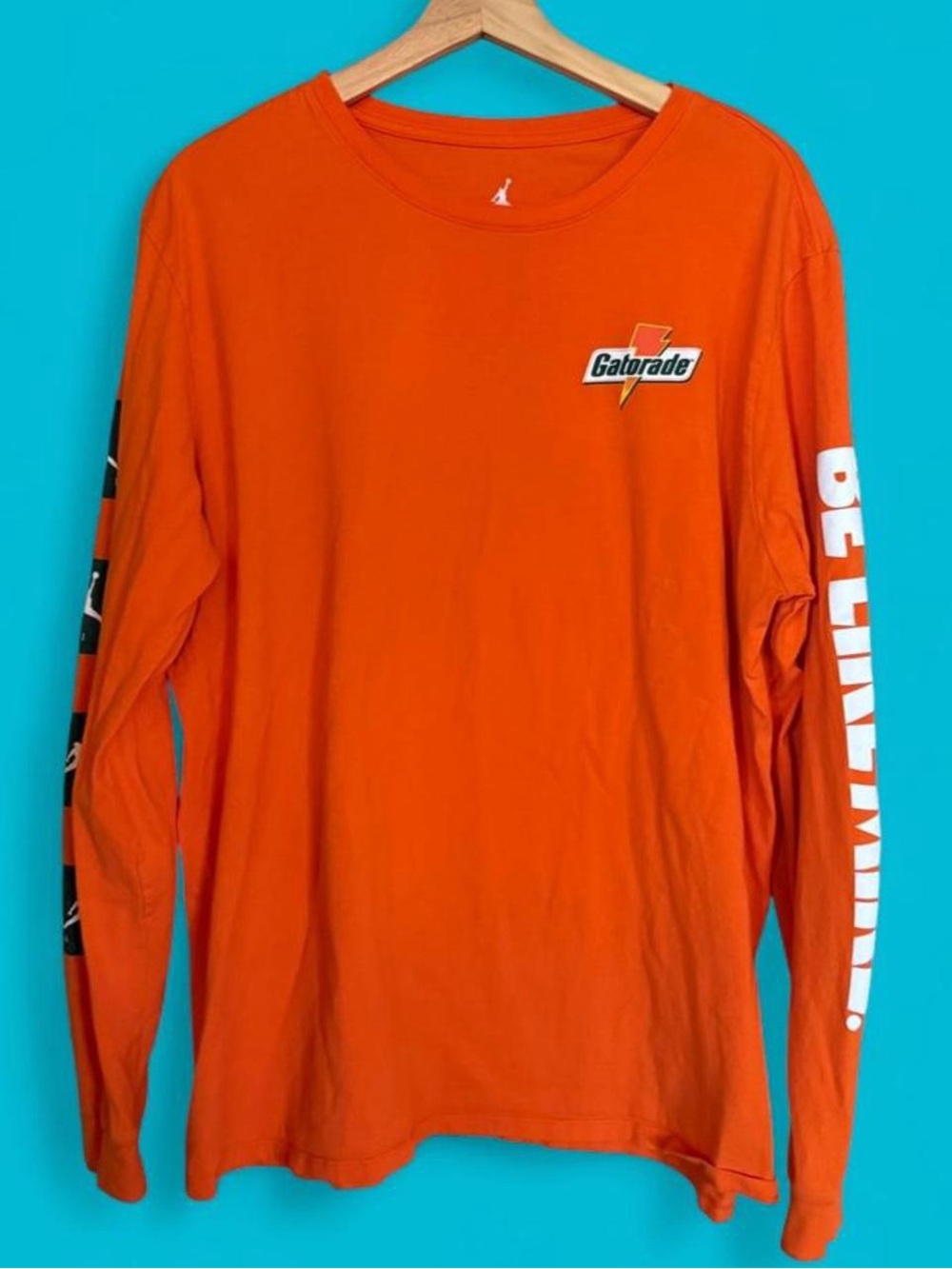 Jordan x Gatorade Orange Long-Sleeve Logo Tee
